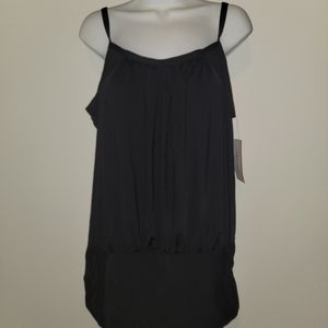 Black Swimsuits For All Blouson tankini